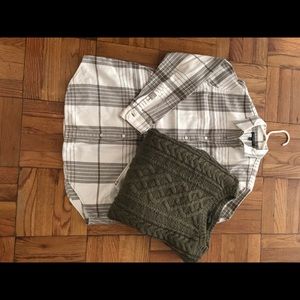Gap flannel Shirt/Seeater